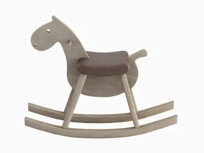 Wooden Rocking Horse 01 3D model