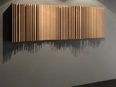 Six Acoustic Wall Panels for Recording Studio Treatment 3D Model Collection