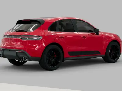 Porsche GTS macan 2022 Low-poly 3D model