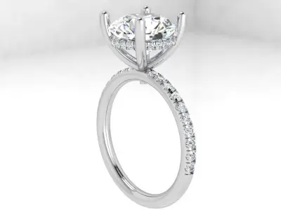 Round Diamond Ring 3873 3D print model