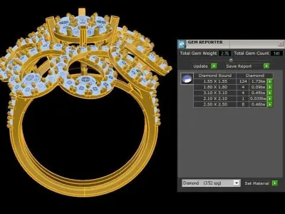 women ring in Asia also popular too R85 3D model