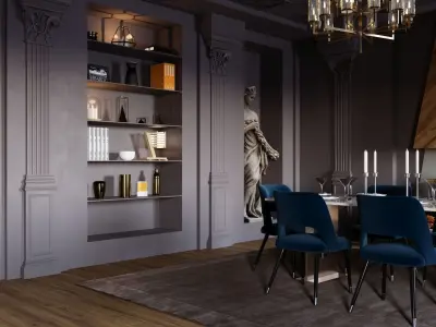 Interior - Diningroom - 101223 3D model