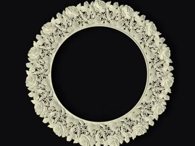carved mirror 3D model 5