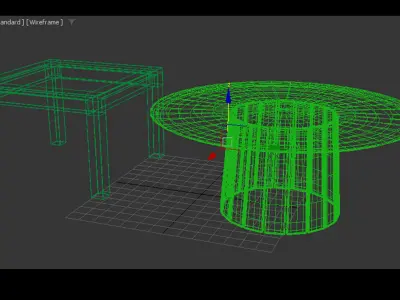 Table with glass top Free 3D model