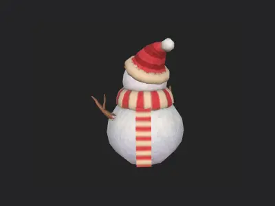 SnowMan 3D Model 001 Low-poly 3D model