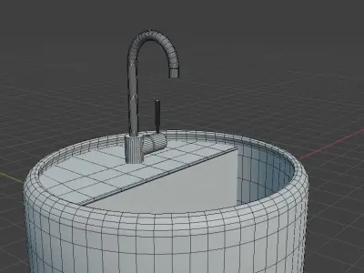 tap and sink  3D model