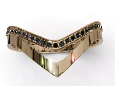 Luxury Diamond Wedding Ring 3D Model Elegant Jewelry Design  3D model