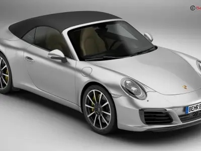 Porsche 911 Carrera Cabriolet 2017 3D model