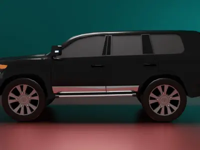 Toyota Land Cruiser 2015 J200 Low-poly 3D model