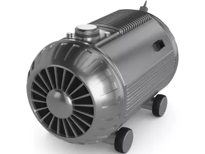 Portable air compressor 3D model