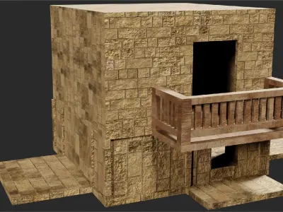 old medieval house  3D model