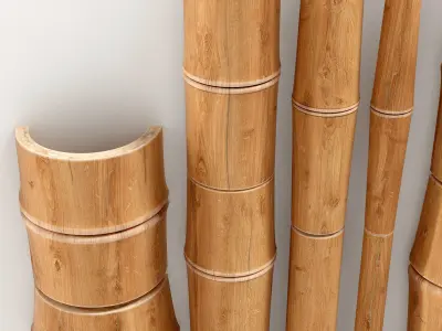 Panel bamboo drank decor n1 3D model