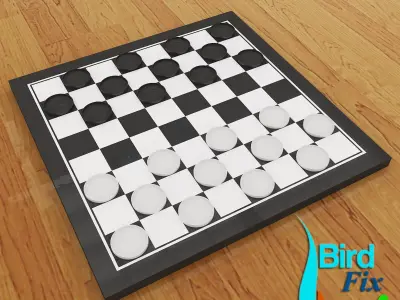 Checkers 3D model