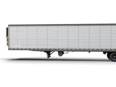 Refrigerated van trailer Low-poly 3D model