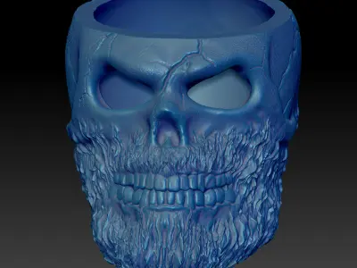 Beard - Skull-hollow 3D Print Model 3D print model