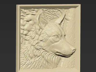 Wolf Head A10 3D print model