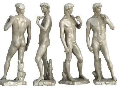 Statue 08 Low-poly 3D model