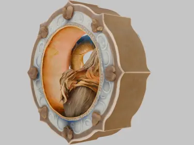 Eternal Ram emblem Low-poly 3D model