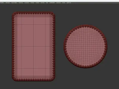ORBIS RECTANGULAR MIRROR Low-poly 3D model