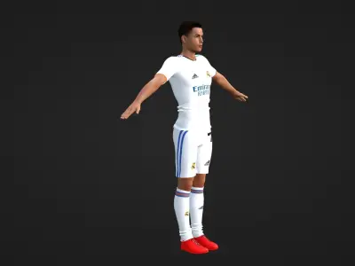 Cristiano Ronaldo - Real Madrid Low-poly 3D model