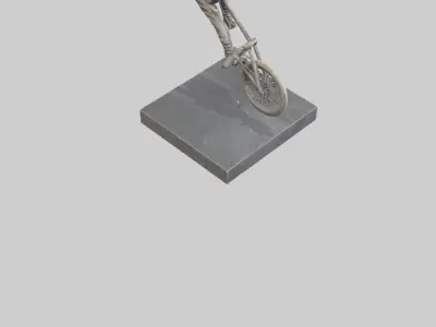 BMX Rider in Air statue model 3D model