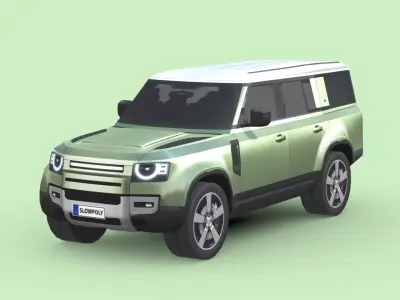 Land Rover Defender 130 Low-poly 3D model