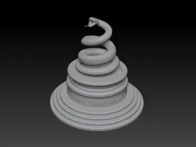 Dont Tread On Me Famous American Symbol For Print 3D print model