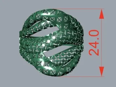 rings 3D print model 10