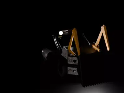 Armored and battle-modified car  Low-poly 3D model