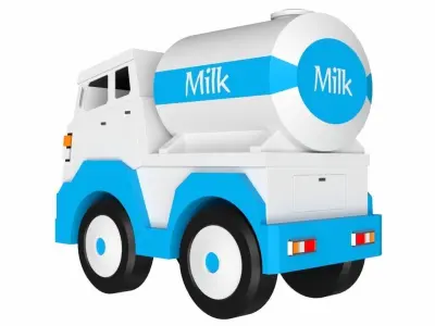 Toy Milk Tanker 3D model