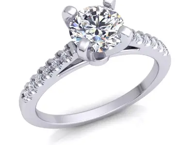 Luxury Solitaire Ring  3D print model