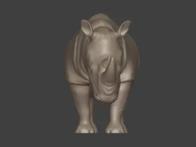 Animal - Rhinoceros Statue - Figurine 3D print model