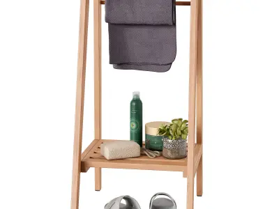 Kave Home Kuveni towel rack 3D model