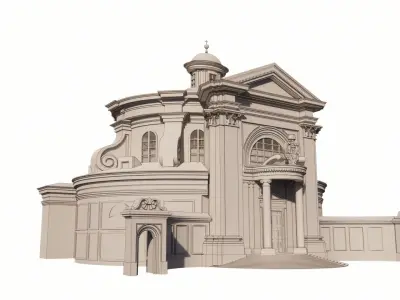 Sant Andrea al Quirinale 3D Model 3D model