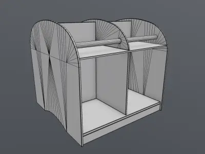 AlbumTrayMaxivision Orange Low-poly 3D model