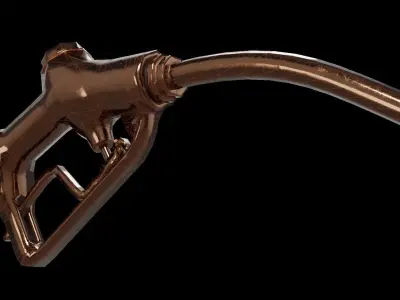 Vintage brass fuel nozzle Low-poly 3D model