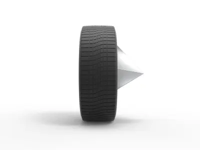 Car wheel 8 Scale 1 to 25 3D print model