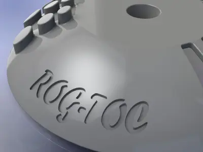 Rog-Toc plastic disc with hole in middle Free 3D model