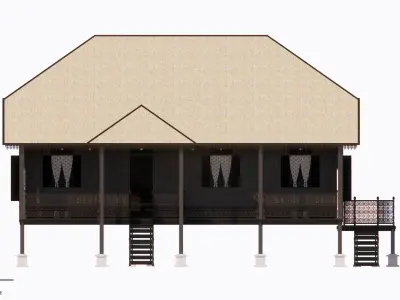 Terengganu Traditional House of Malaysia 3D model