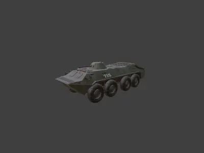 Stalker BRT 70 with cannon 3D model