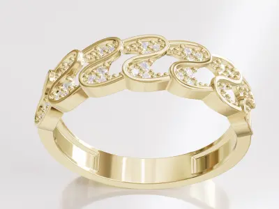 Jewelry Diamond Ring Model RG25 Free 3D print model