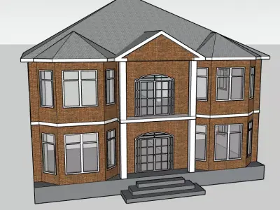 House Low-poly 3D model 14
