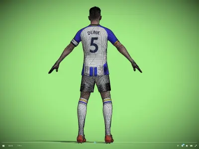 T-P Rigged Lewis Dunk Brighton and Hove Albion 3D model