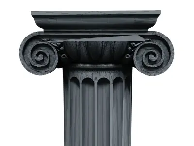 colomn golden column Low-poly 3D model