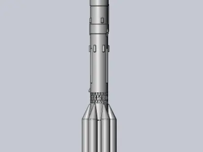 Russian Proton Rocket Printable Model 3D print model