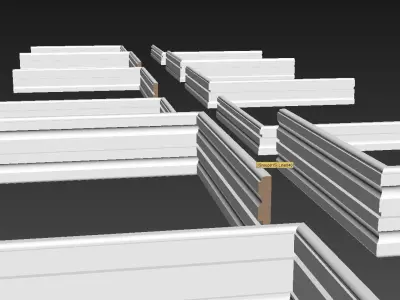 baseboards  18 pieces 3D model