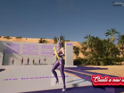 Bunny-Cute Fighting Shooter Anime Cartoon Girl StylizedCharacter Low-poly 3D model