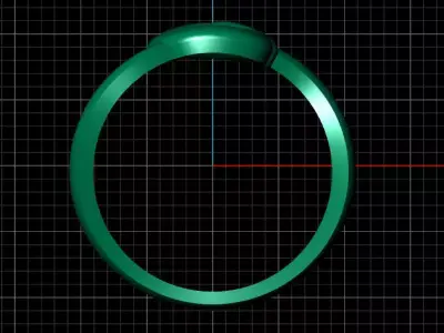 G alphabet baypass ring 3D print model