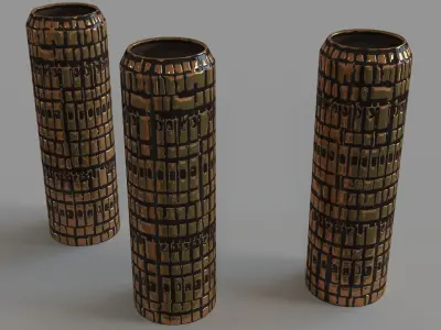Tai Tall Bronze Vase 3D model