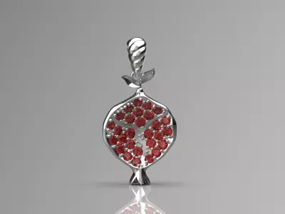The Pomegranate jewelry gold Pendant Design model jp0032 3D print model
